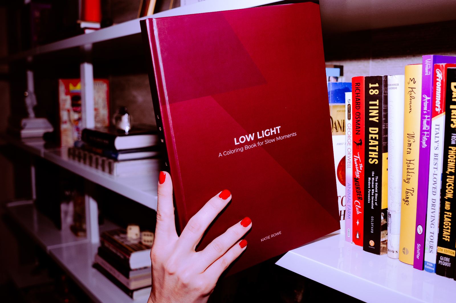 Low Light book on bookshelf